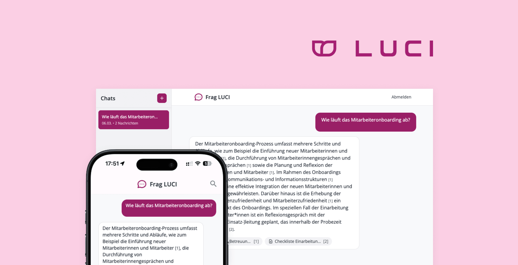 Interaktive Wissensdatenbank mit KI-Chat